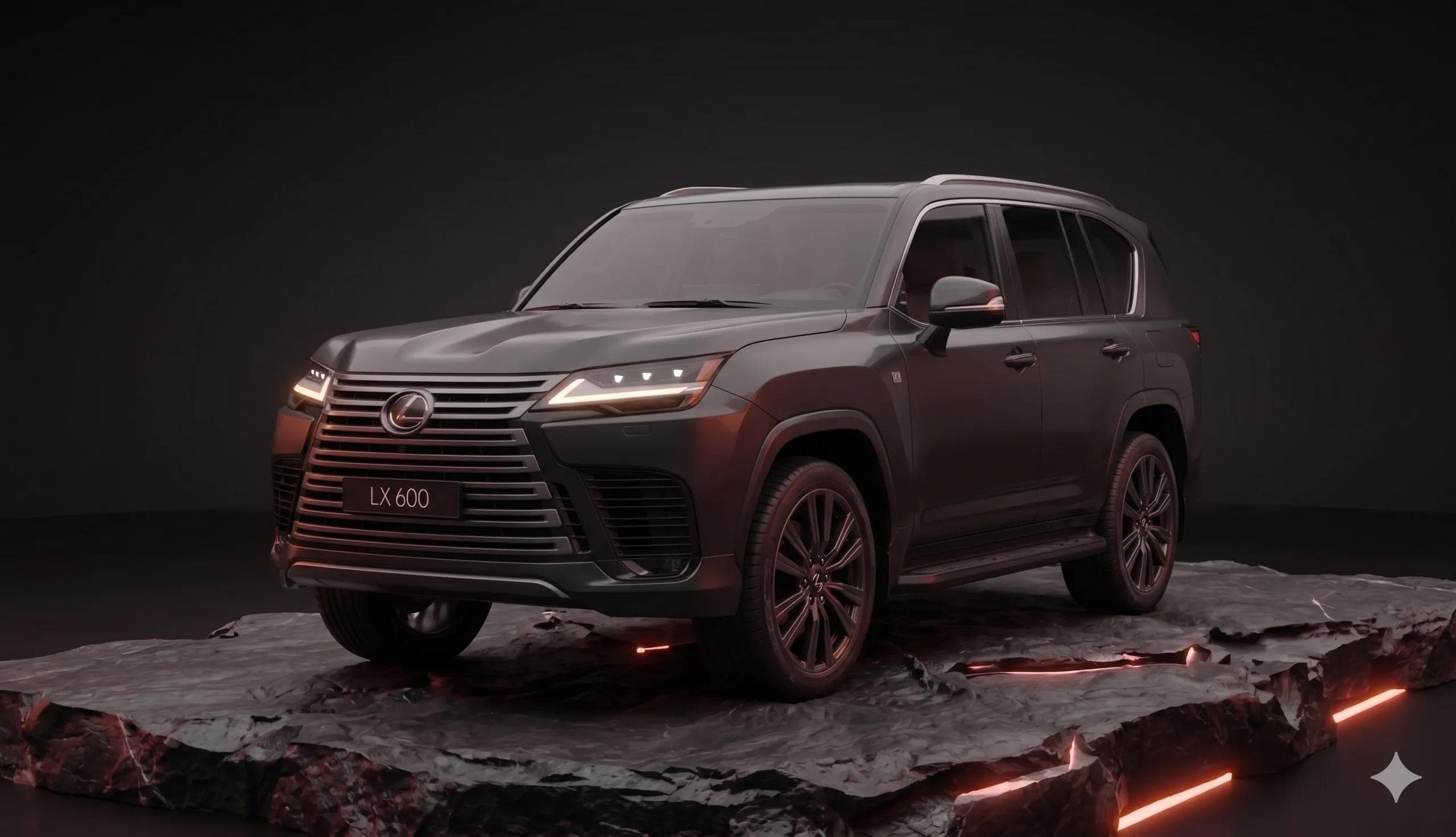 2026 Lexus LX 600 Luxury Silver on Black